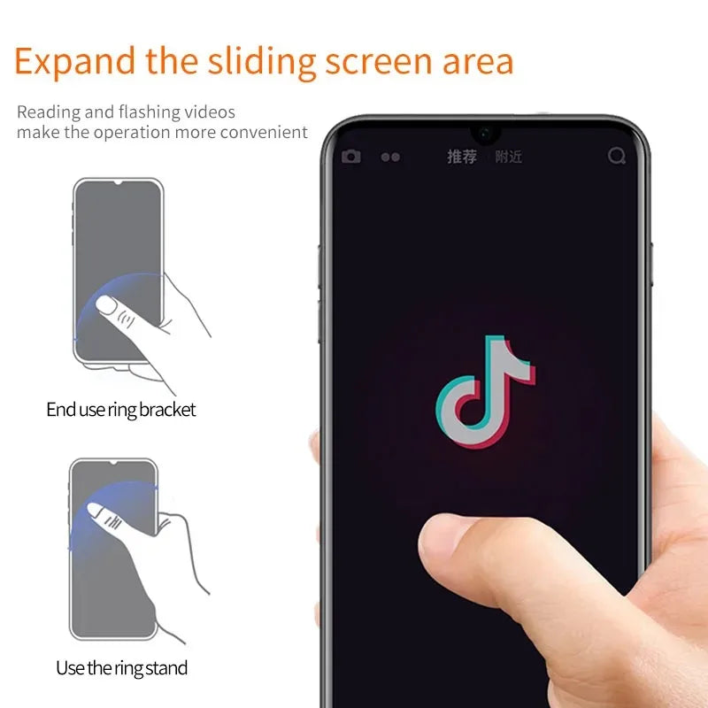 Universal Mobile Phone Holder Stand with Finger Ring & Magnetic Support for iPhone Samsung