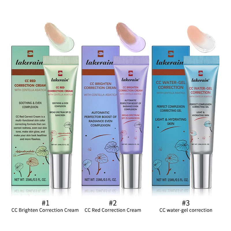 High Coverage CC Cream Foundation - Hydrating Liquid Face Makeup with Color Change