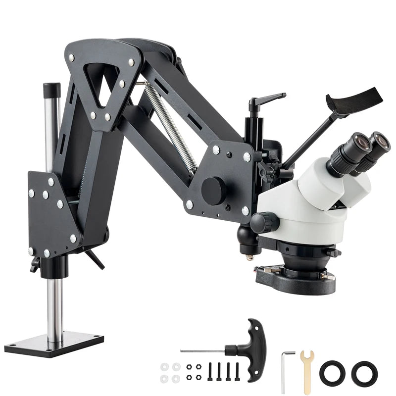 Multi-Directional Jewelry Microscope with 7X-45X Continuous Zoom and LED Stand