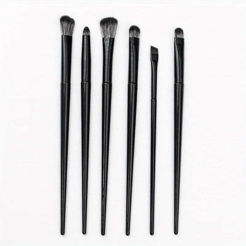 6Pcs Eye Makeup Brush Set - Soft Eyeshadow & Eyeliner Blending Brushes