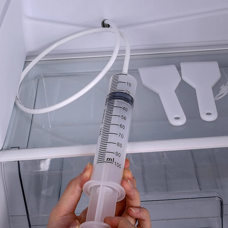 Refrigerator Drain Hole Clog Remover Kit - Pipe Cleaner & Water Outlet Brush