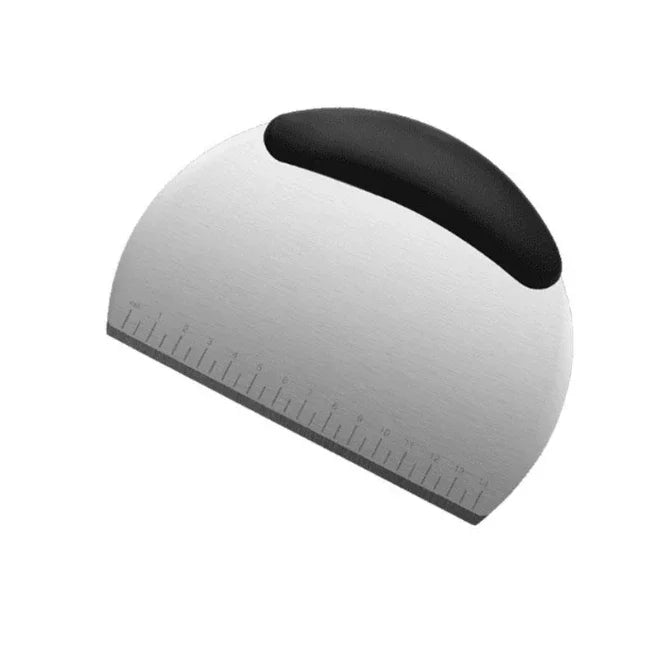 Stainless Steel Dough Scraper and Pizza Chopper with Ergonomic Handle - Multi-Color Kitchen Baking Tool