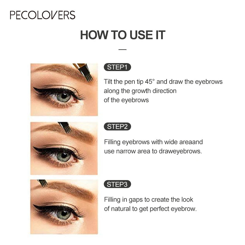 Waterproof Eyebrow Pencil Set for Women - Long Lasting Liquid Brow Pen with Tint & Tattoo Effect