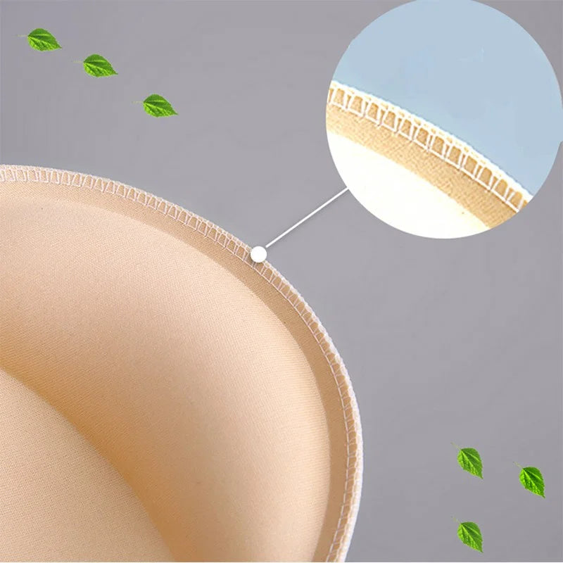 Thick Sponge Bra Pads for Women - Push Up & Breast Enhancer, Removable Inserts, 1 Pair