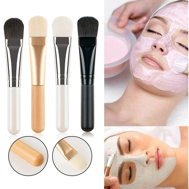 Face Mask Brush Flat Soft Hair Facial Cleansing Applicator for Skin Care & Makeup