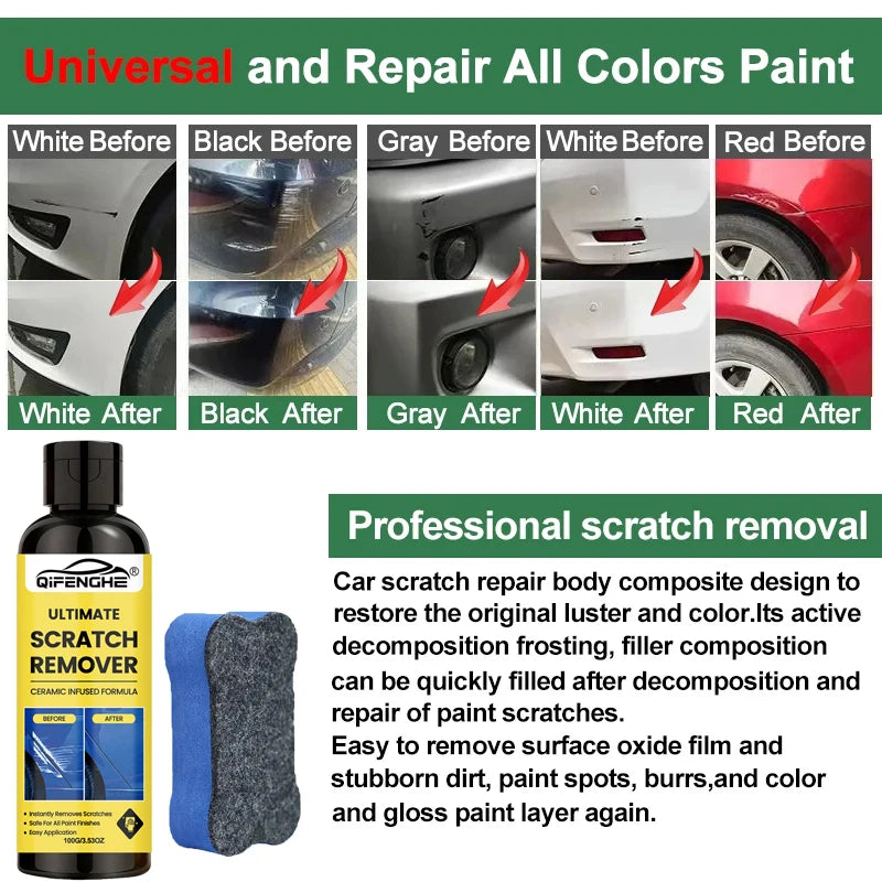 Car Scratch Remover Kit for Auto Paint Repair & Polishing - Vehicle Body Care Tools