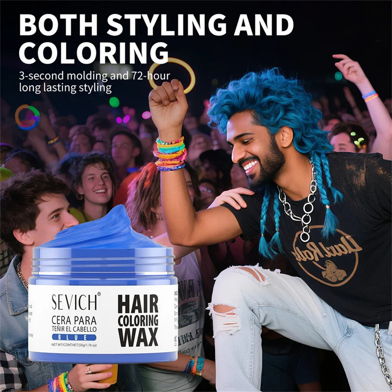 Temporary Hair Color Wax - Long Lasting, Washable Hair Styling Paste, Safe for Hair & Skin