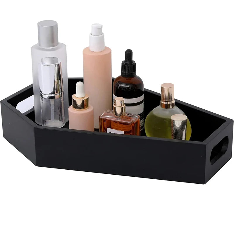 Coffin Shape Black Wooden Storage Tray Gothic Decor Halloween Gift