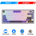 Mechanical Gaming Keyboard 80 Keys RGB Backlit Hot-Swappable PBT Keycaps