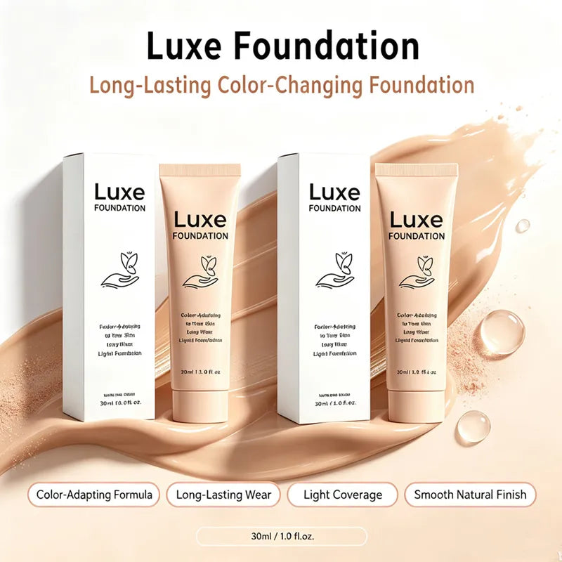 Color Changing Foundation SPF 50 Lightweight Full Coverage Makeup - Adaptive Skin Tone