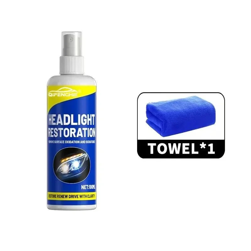 Car Headlight Restoration Spray - Clear Lens & Improve Visibility