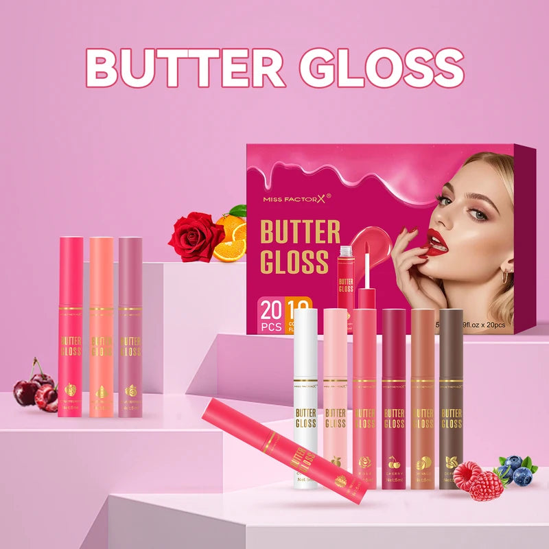 20PCS Colorful Lip Oil Set - Moisturizing, Nourishing, Shine, Crack Resistant
