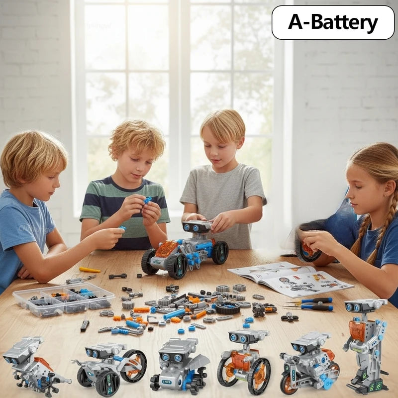 12-in-1 STEM Robot Building Kit for Kids Teens - Educational Construction Set