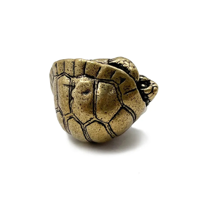 Brass Feng Shui Turtle Figurine Desktop Decor Tortoise Statue Home Office Ornament