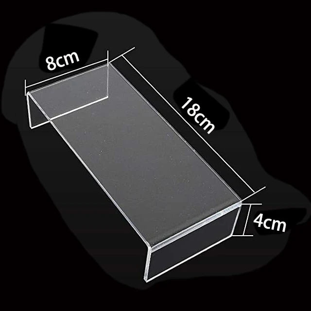 Acrylic Display Stand Shelf Rectangular Clear Risers for Decor, Cake, Collectibles