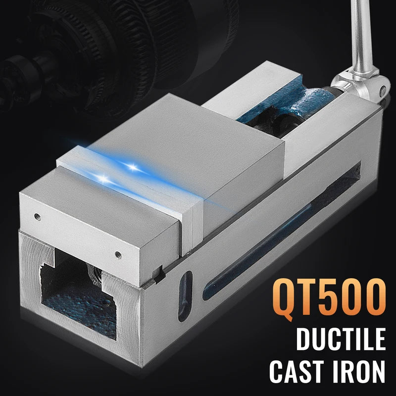 4-Inch Milling Vise Clamp 100mm Cast Iron Bench Vise 19KN Clamping Force