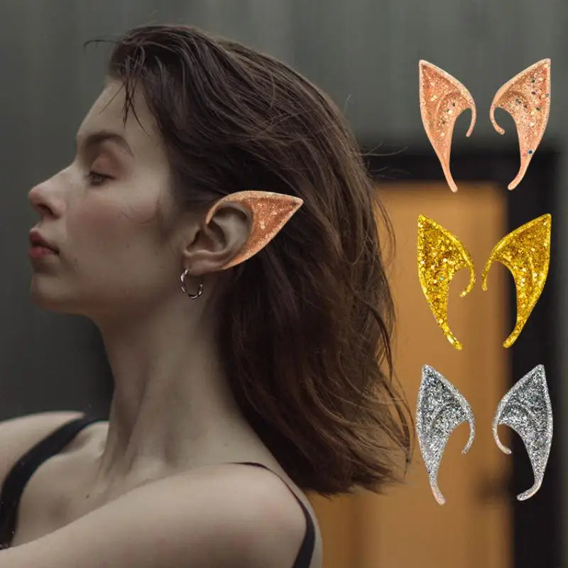 Halloween Elf Ear Latex Cosplay Accessories for Fantasy Costumes