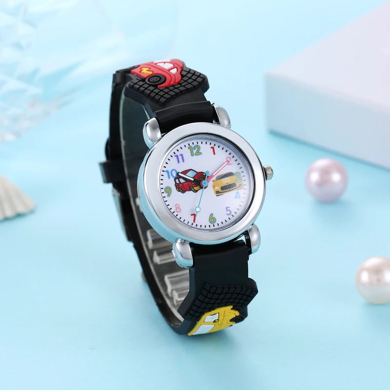 Kids Silicone Car Pattern Watch for Boys and Girls - 2024 Gift Idea
