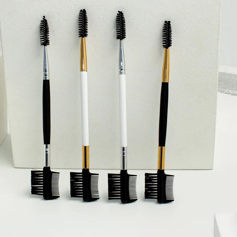 Double Ended Eyebrow & Eyelash Brush Comb Makeup Tool - Professional Cosmetic Applicator