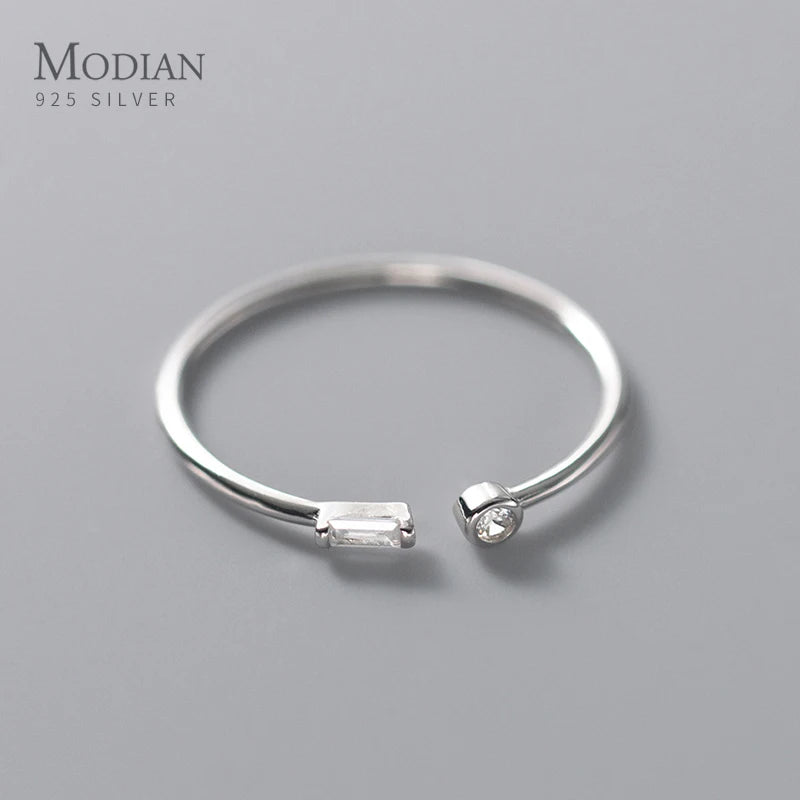 Sterling Silver CZ Ring for Women Adjustable Gold Finish Wedding Jewelry