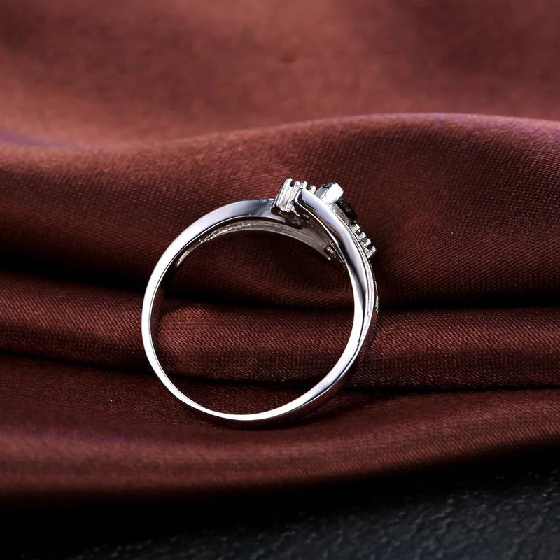925 Silver Engagement Ring with Austrian Crystal Prong Setting - Classic Style, Wholesale