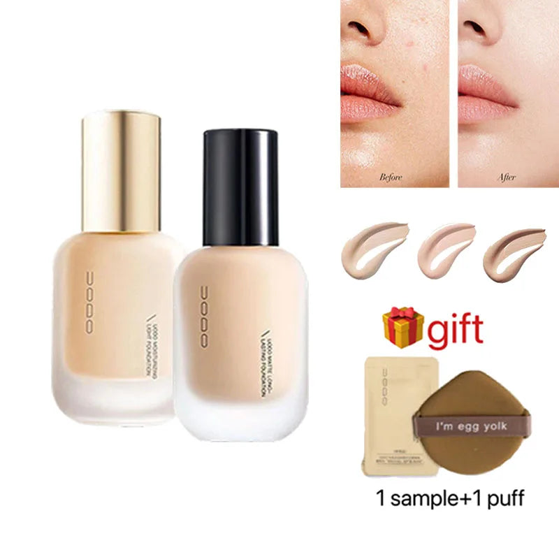 Long-Lasting Waterproof Liquid Foundation & Concealer for Dry & Oily Skin 30ml