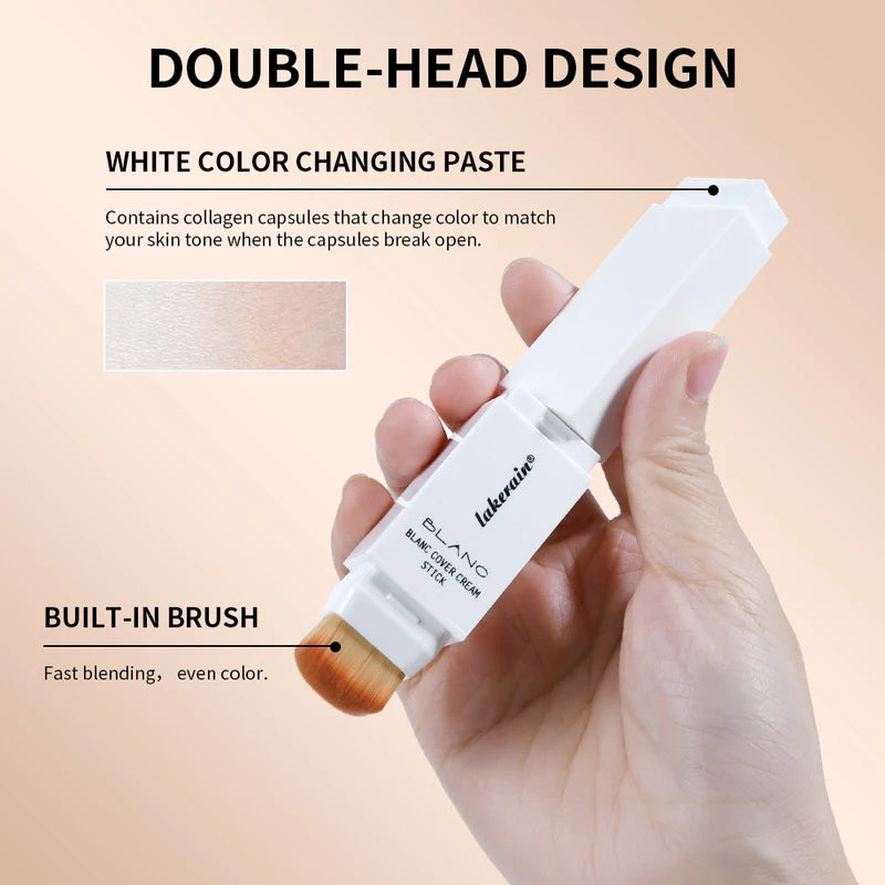 Color-Changing Foundation Stick High Coverage Concealer for Natural Look