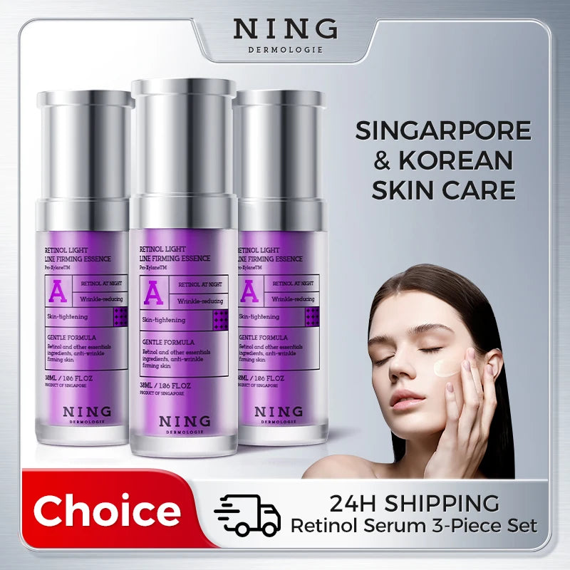 Retinol Anti-Aging Serum Set 3 x 30ml Night Wrinkle Repair & Firming