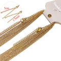 10pcs Stainless Steel Link Chains for Jewelry Making - Adjustable Bulk Necklaces