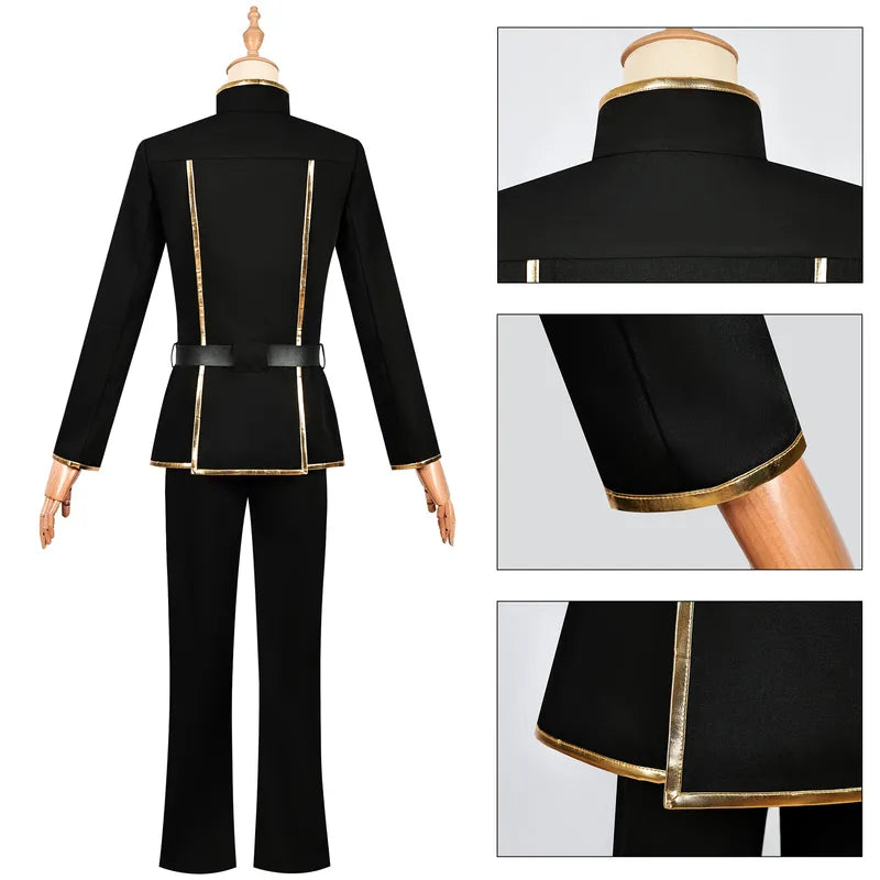 Anime Lelouch Cosplay Costume Jacket Set for Halloween and Parties
