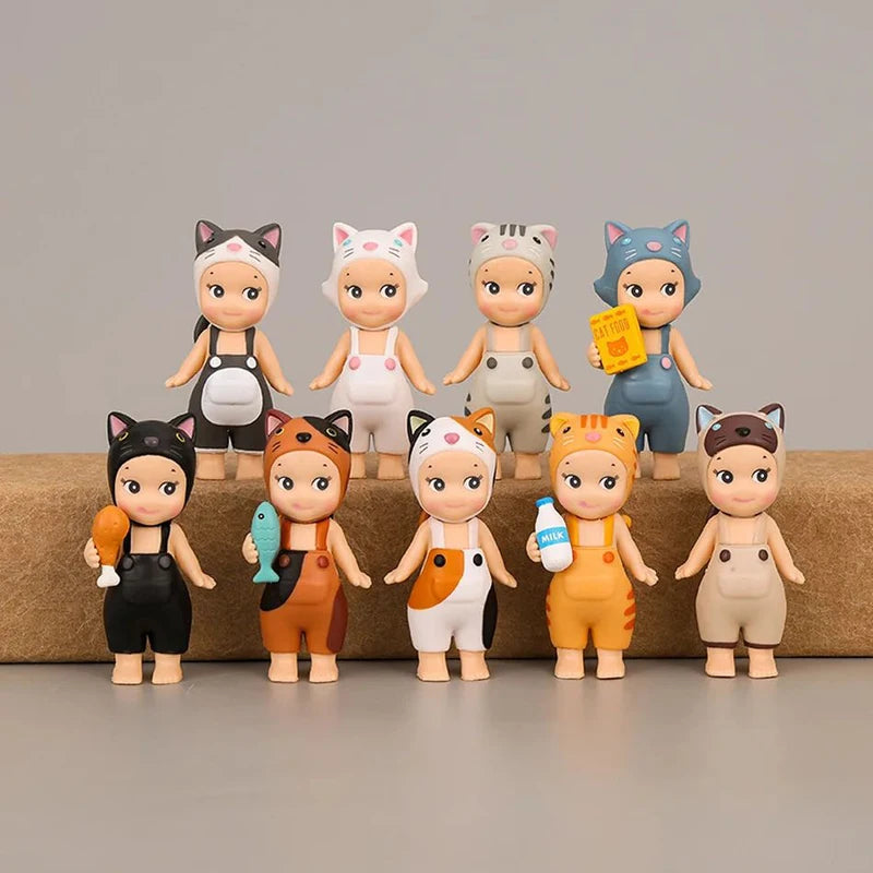 Anime Cat Figure Collectible Toy PVC Model Noodles Landscape Ornament Gift