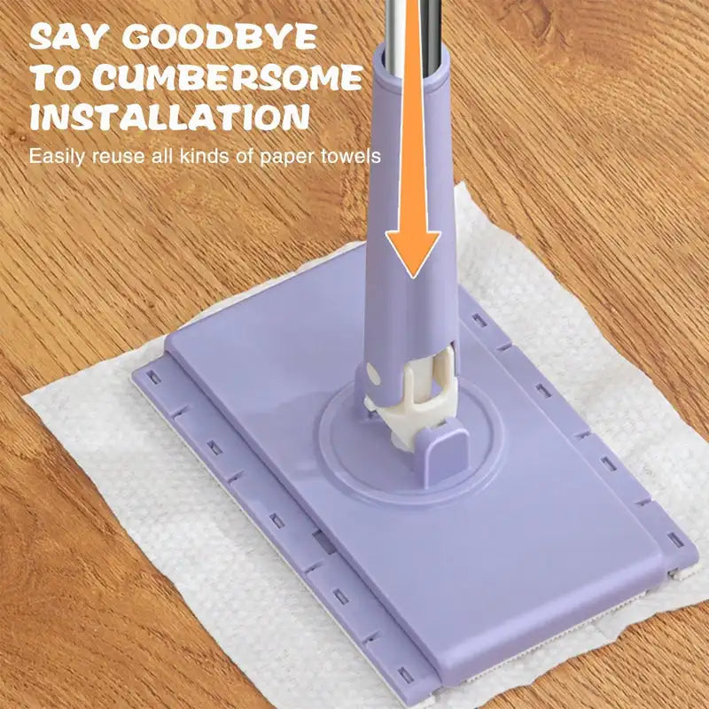 Indoor Quick Dry Dust Mop with Adjustable Handle for Home Cleaning