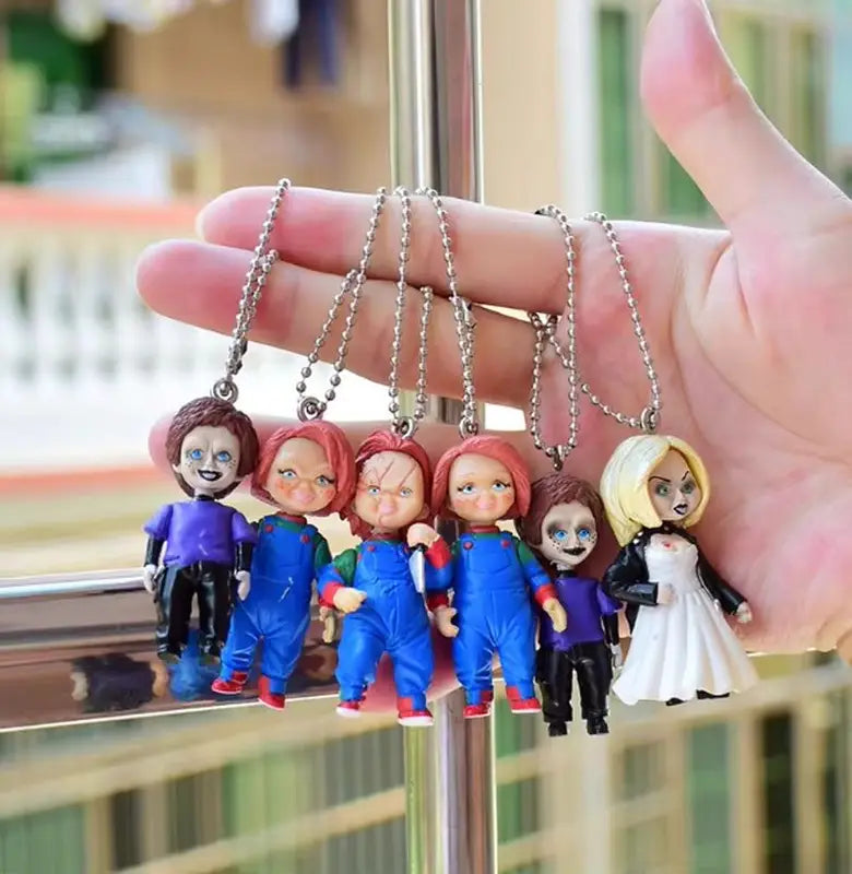 Anime Ghost Doll Action Figure Keychain Desktop Decoration Halloween Gift