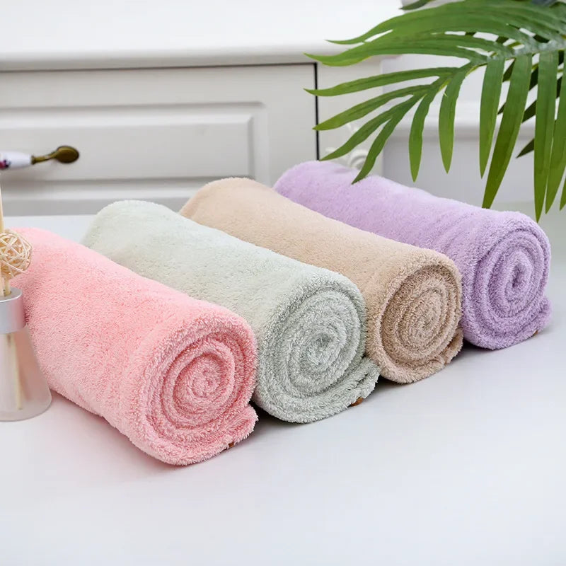 Microfiber Hair Towel Wrap - Fast Drying Water Absorption Head Towel for Women