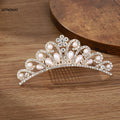 Children's Mini Crystal Crown Hair Comb - Elegant Princess Bridal Tiara for Girls & Women