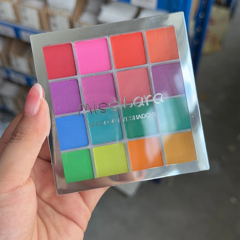 Nail Art Powder Palette 16 Grids Matte Rubbing Nail Deco for Manicure
