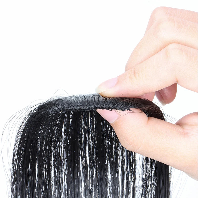 Invisible Air Bangs Hair Extension Front Fringes for Women - Black & Brown