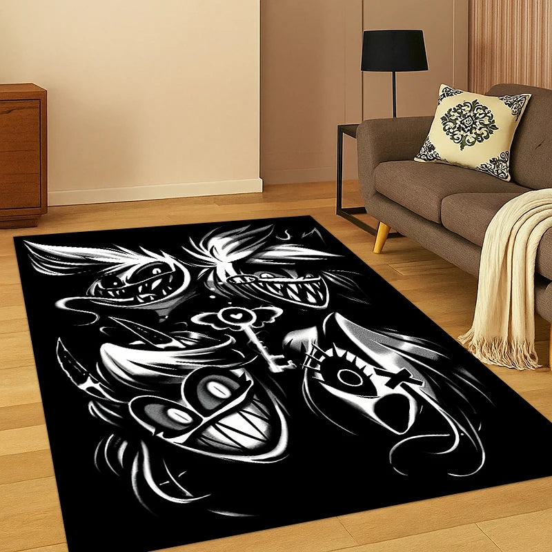 Cartoon H-Hazbin Hotel Charlie Carpet Rug for Bedroom Living Room Playroom Non-slip Home Decor