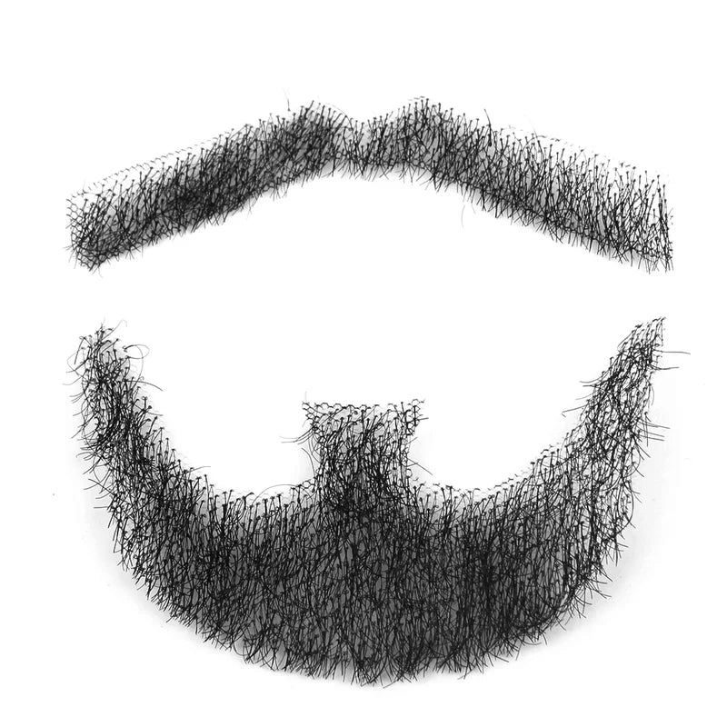 Human Hair Fake Beard for Film & TV Makeup - Daily Use Costume Accessory