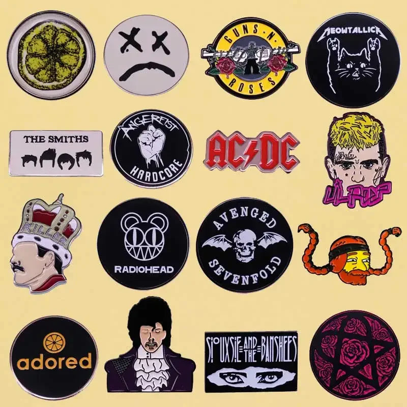Music Badge Pin - Metal Collectible Brooch for Fans & Creative Decor