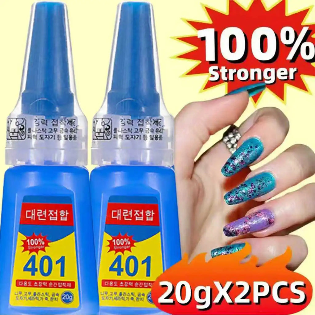 Strong Quick-Drying Nail Sticker Glue - Multi-Purpose Nail Art Adhesive 20ml