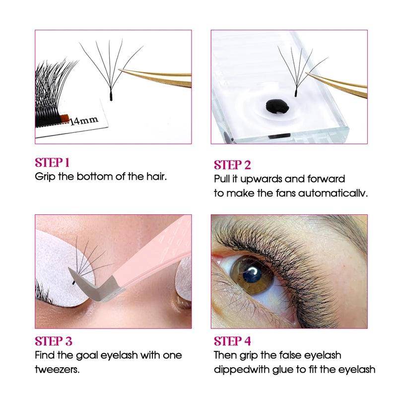 False Eyelash Extensions 5D W-Shape Faux Mink Lashes for Natural Volume