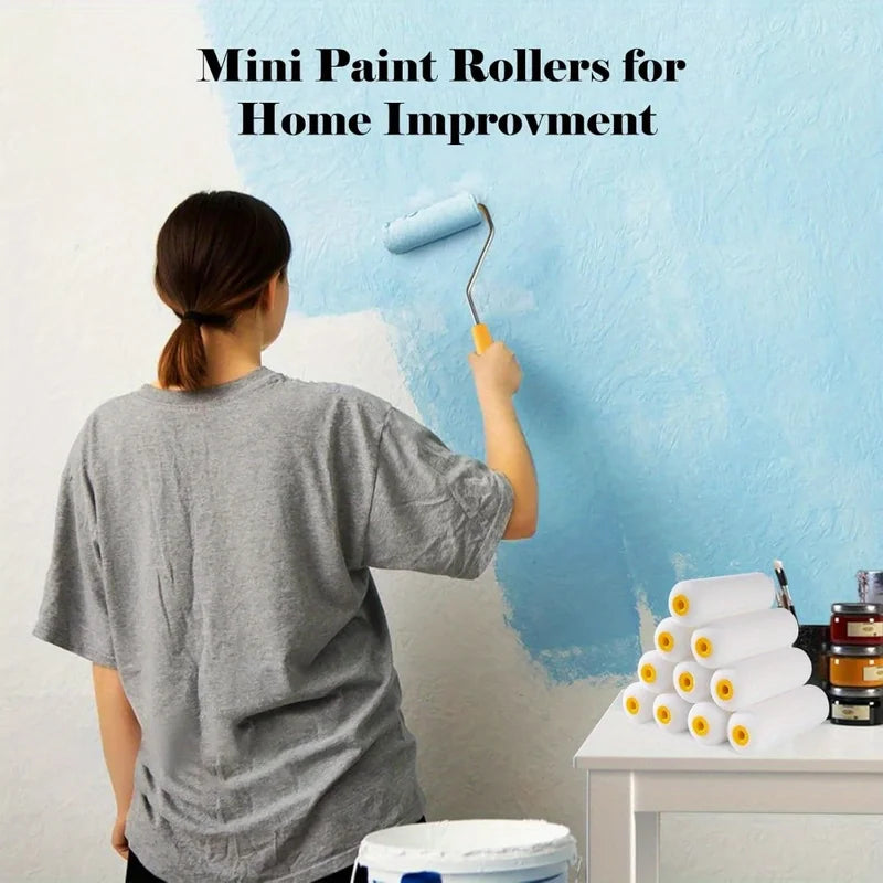 10 Pcs Mini Foam Paint Roller Covers for Art & Craft Painting