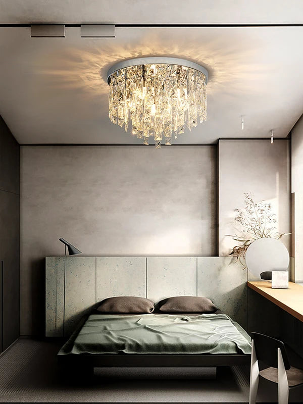 Modern Crystal Ceiling Chandelier - Designer Hanging Lamps for Living Room