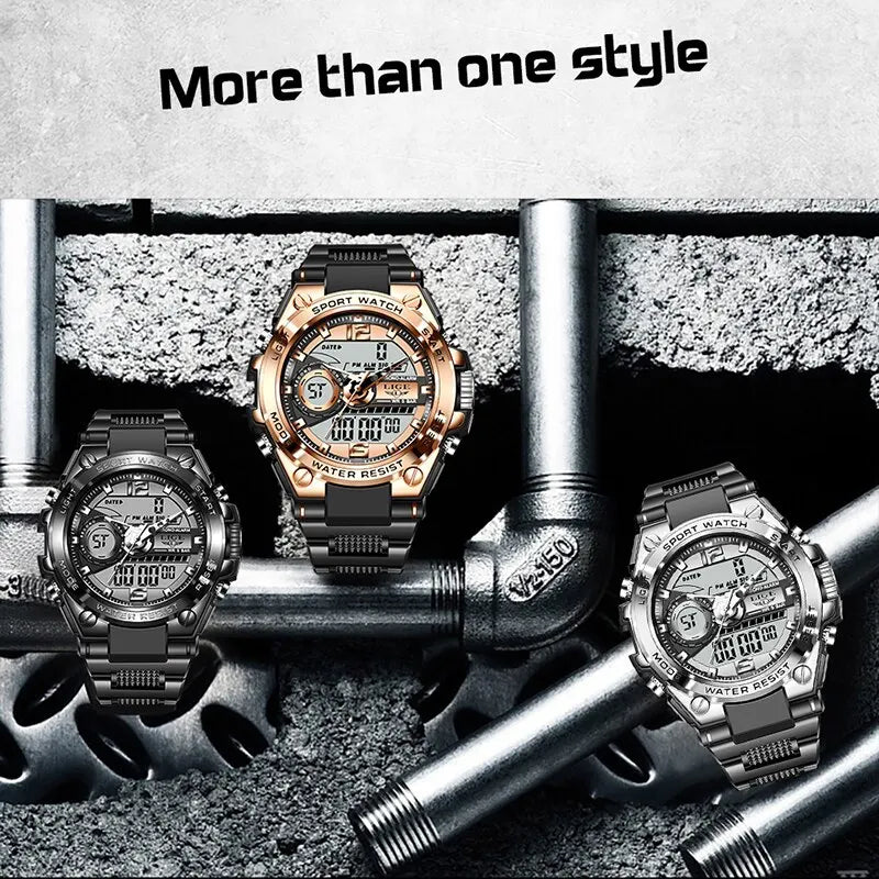Men's Digital Sport Watch Waterproof LED Quartz Military Wristwatch