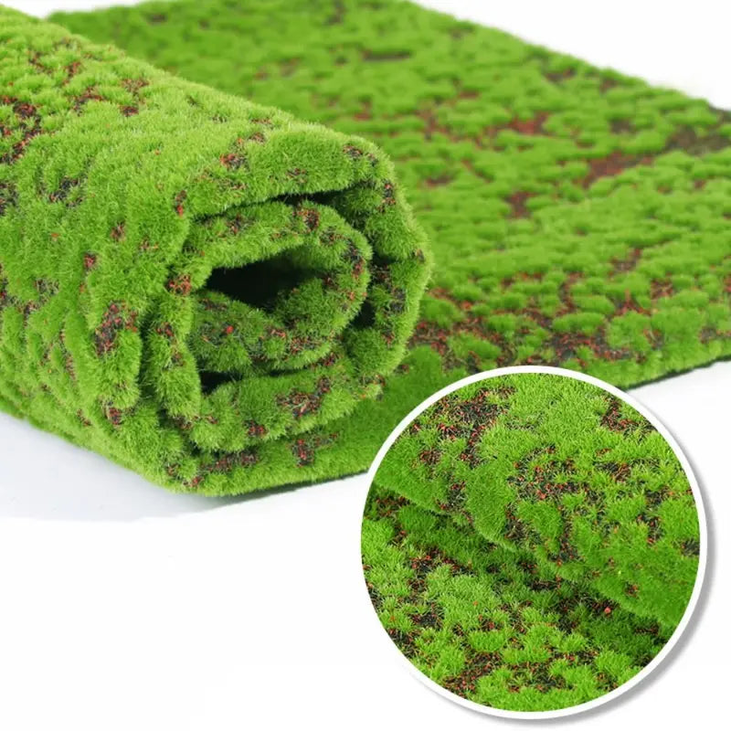 Artificial Moss Carpet 50x50cm for Garden Lawn Decor Green Faux Grass Sheet