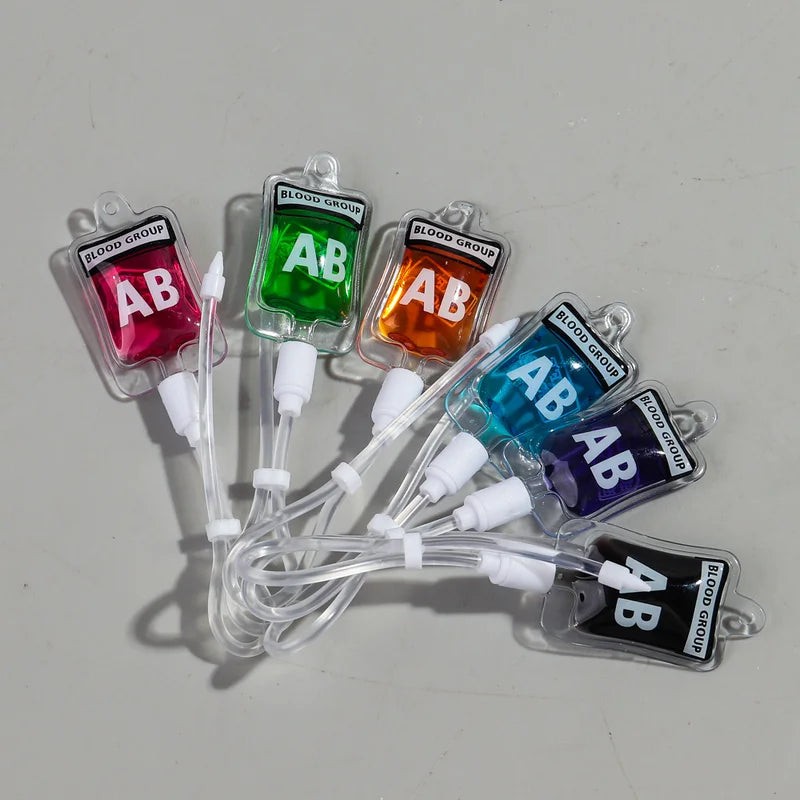 3pcs Halloween Blood Bag Acrylic Gothic Pendant Jewelry Making Charms