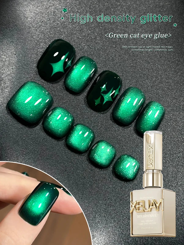 15ml Snow Pear Crushed Ice Cat Eye Gel Nail Polish - UV/LED Quick-Dry Nail Art