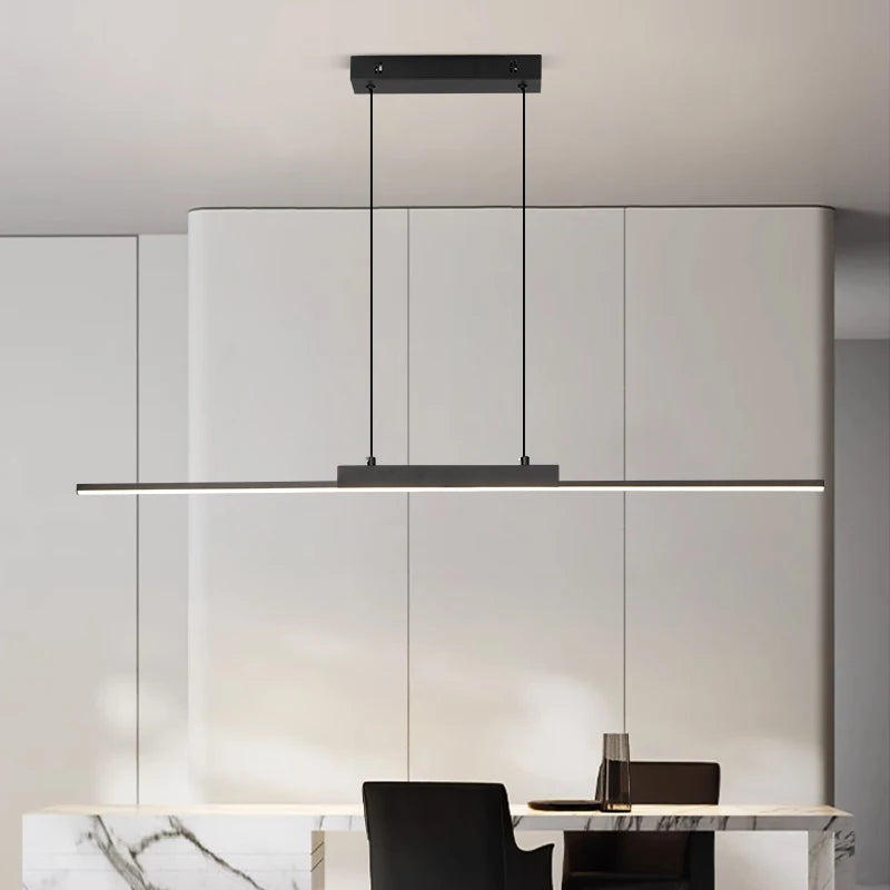 Modern Long Pendant Light for Dining Kitchen Living Room Aluminum LED Fixture