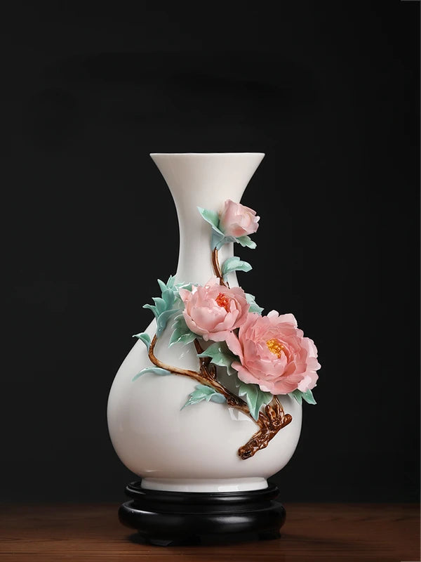 Handmade Ceramic Vase for Home Decor Tabletop Flower Arrangements Small Porcelain Vase
